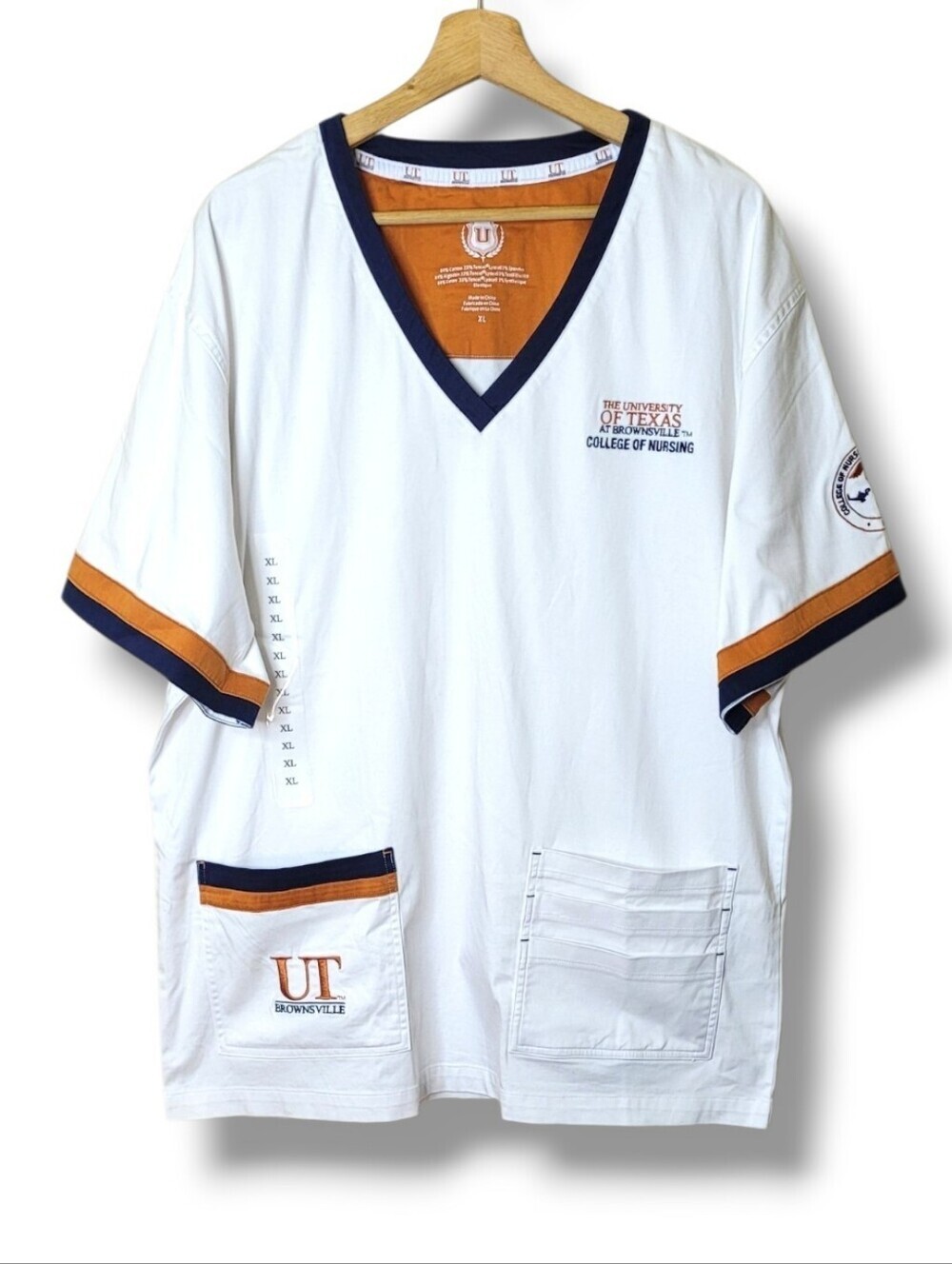 University Of Texas Brownsville College Of Nursing Scrub Top XL